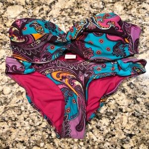 Target Colorful Paisley Bandeau Two Piece
